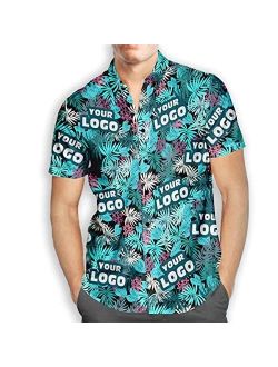 Izi Pod Custom Men's Hawaiian Shirts with Logo - Personalized Face Hawaiian Shirt for Summer Beach Party-Gift for Team & Company