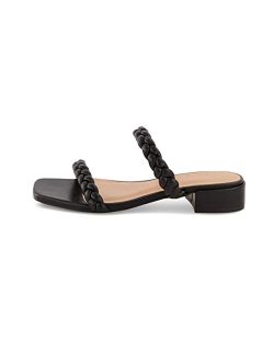 Women's Nestar braided low block heel sandal  Memory Foam