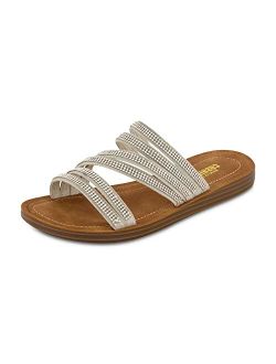 Women's Anabel rhinestone slide sandal  Memory Foam