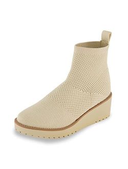 Women's Iggy stretch knit wedge boots  Memory Foam, Wide Widths Available