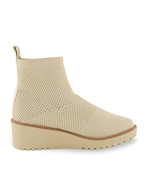 CUSHIONAIRE Women's Iggy stretch knit wedge boots +Memory Foam, Wide Widths Available