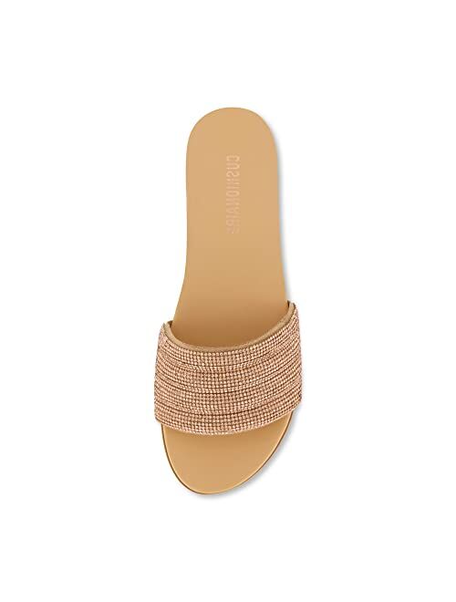 CUSHIONAIRE Women's Millie rhinestone slide sandal