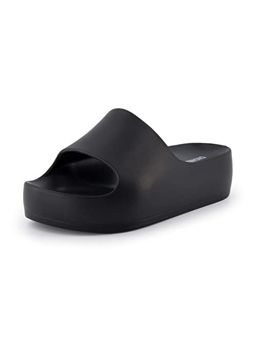 CUSHIONAIRE Women's Ninja slide sandal with +Comfort