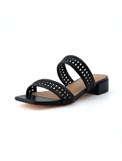 Women's Norma low block heel sandal  Memory Foam and Wide Widths Available