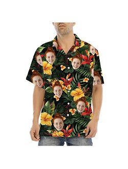 Generic Custom Face Hawaiian Shirt, Custom Hawaiian Shirt with Face, Funny Hawaiian Shirts for Men/Women, Personalized Face Shirt Photo Men Women Pet Beach Fruit Flower
