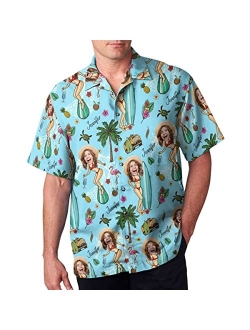 Chiara Conti11 Custom Hawaiian Shirts for Women Men, Personalized Hawaii Shirt with Photo, Aloha Beach Button Down Shirts