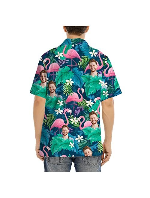 Generic Custom Face Hawaiian Shirt, Custom Hawaiian Shirt with Face, Funny Hawaiian Shirts for Men/Women, Personalized Photo Men Women Picture Flowers Fruits Beach Pet Sh