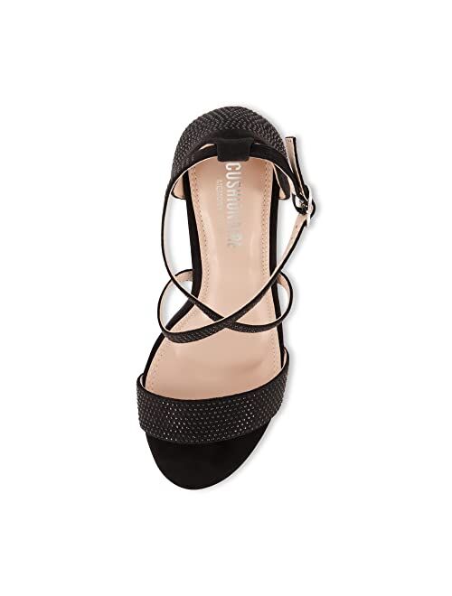 CUSHIONAIRE Women's Jewel rhinestone dress heel sandal with +Comfort Foam