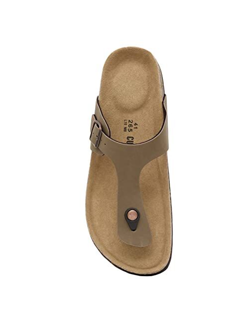 CUSHIONAIRE Men's Leah Cork footbed Sandal with +Comfort