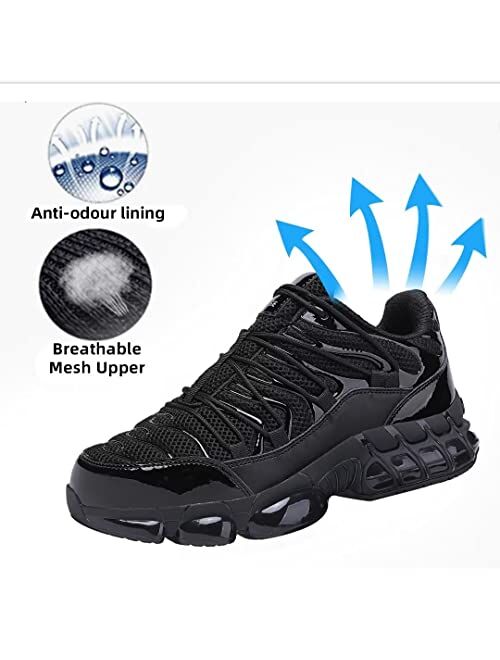 NIFOFISE Steel Toe Shoes for Men Women Indestructible Safety Shoes Lightweight Steel Toe Sneakers Non Slip Work Shoes Composite Toe Shoes