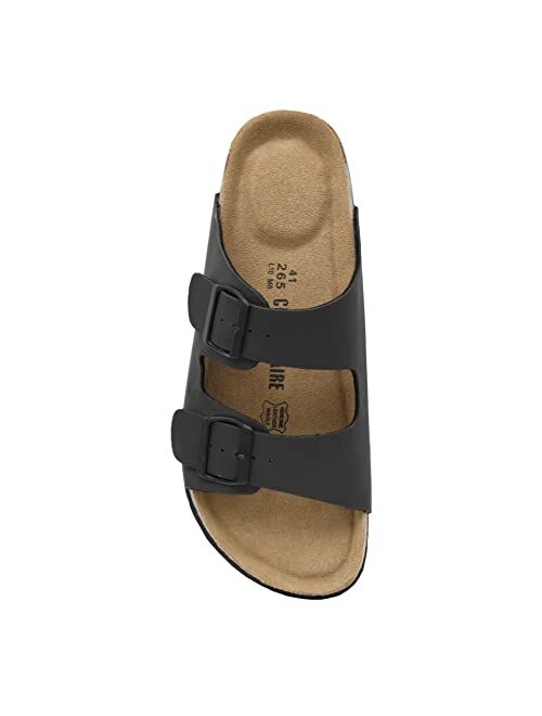 CUSHIONAIRE Men's Lane Cork footbed Sandal with +Comfort
