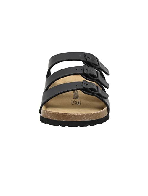 CUSHIONAIRE Men's Lela-M Cork footbed Sandal with +Comfort