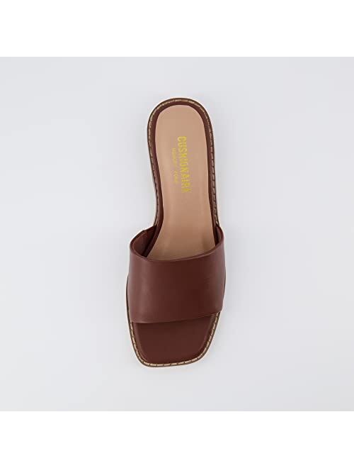 CUSHIONAIRE Women's Sage low block heel slide sandal +Memory Foam and Wide Widths Available