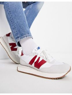237 sneakers in white and red