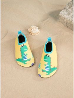 JackRabbitBear Shoes Boys Cartoon Graphic Slip-On Aqua Socks
