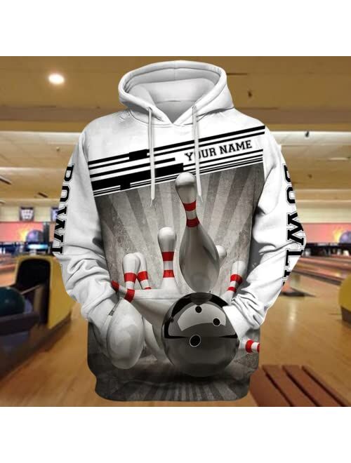 Nazenti Personalized Name Bowling Collection Full 3D, Custom Bowling Shirts, Bowling Team Shirts for Men Women, Bowling Gifts