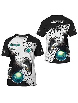 NAZENTI Personalized Bowling Shirt, Bowling Sweatshirt 3D, Custom 3D Bowling Shirt Gifts Bowling Lover Men Women