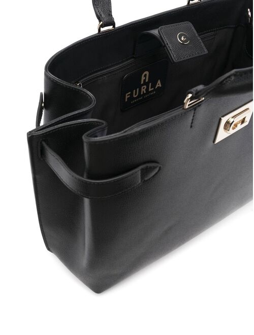 Furla twist-lock leather bag