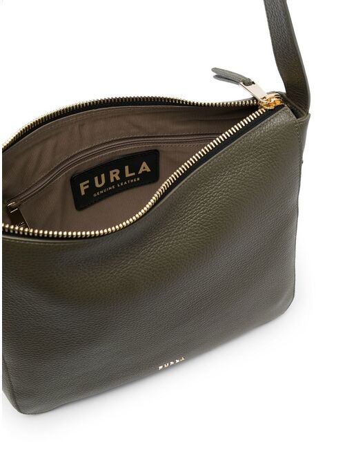 Furla logo-plaque leather shoulder bag