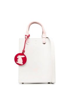 Varsity Style leather tote bag