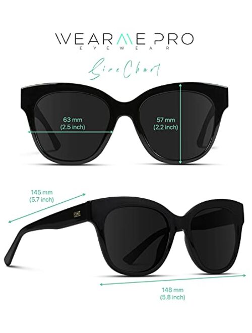 WearMe Pro - Oversized Polarized Retro Cat Eye Sunglasses for Women