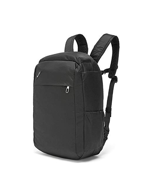 Pacsafe Vibe 28 Liter Anti Theft Commuter Backpack Opens Suitcase Style and Fits 16 inch Laptop Casual Daypack, Black, One Size