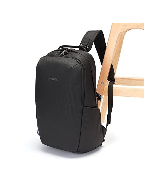 Pacsafe Vibe 25L ECONYL Travel Anti Theft Pack - Fits 13 inch Laptop, ECONYL Black