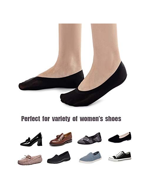 R Relaxife Womens No Show Thin Socks Cotton Nylon Low Cut Liner Non Slip hidden Invisible Socks for Flats Boat Sneaker 4-6 packs