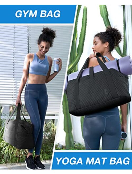 Weekender Bags for Women, BAGSMART Gym Bag Travel Duffle Overnight Bag for Travel Essentials, Large Hospital Bag for Labor and DeliveryPink