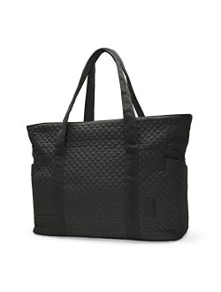BAGSMART Large Tote Bag For Women, Shoulder Bag With Yoga Mat Buckle For Gym,Work,Travel