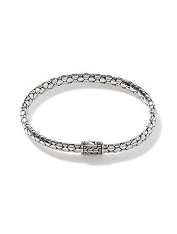 Women's Dot 4.5mm Silver Slim Chain Bracelet