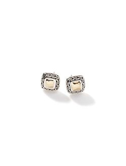 Classic Chain Hammered Heritage Stud Earrings