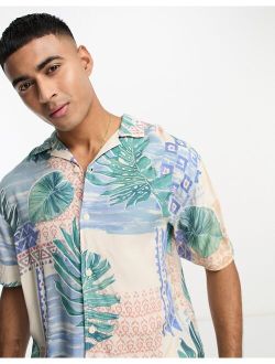 hawaiian printed shirt in multi