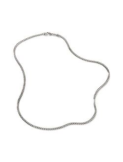 Men's Classic Chain Silver 3.9mm Curb Chain Necklace