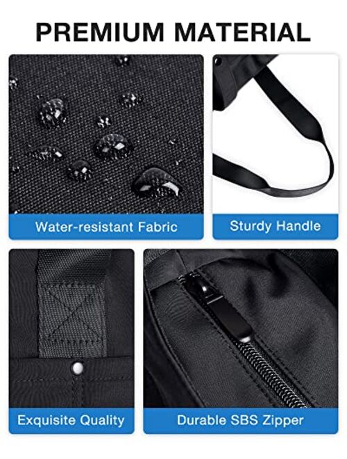 BAGSMART Tote Bag for Women, Foldable Tote Bag With Zipper Large Shoulder Bag Top Handle Handbag for Travel, Work, School