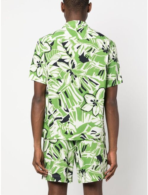 Palm Angels floral-print short-sleeved shirt