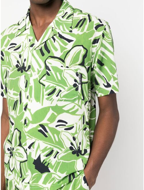 Palm Angels floral-print short-sleeved shirt
