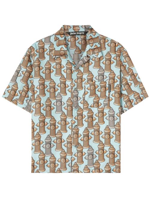 Palm Angels Fire Hydrant pocket bowling shirt