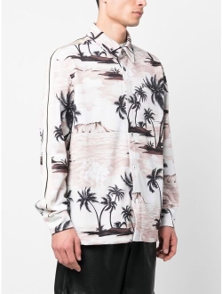 palm-print long-sleeved shirt
