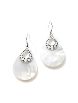 Dot Drop Earrings with White Mother-of-Pearl