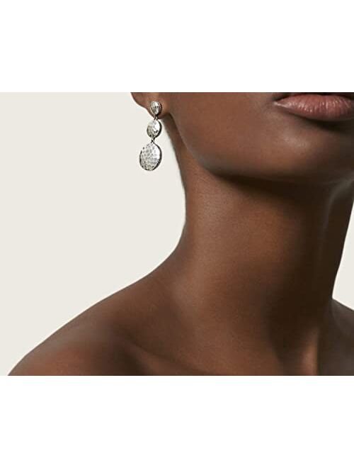 John Hardy Women's Dot Hammered Silver Triple Drop Linear Earrings
