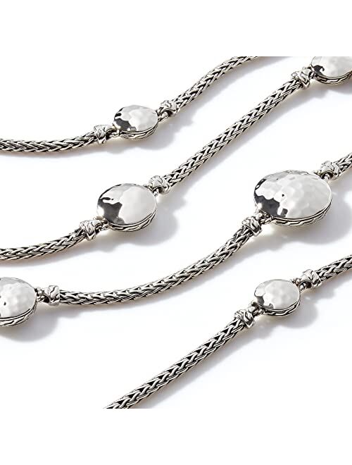 John Hardy Women's Dot Hammered Silver Disc Stations Sautoir Necklace