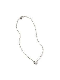 Classic Chain Amulet Connector Silver 2.45mm Rolo Chain Necklace