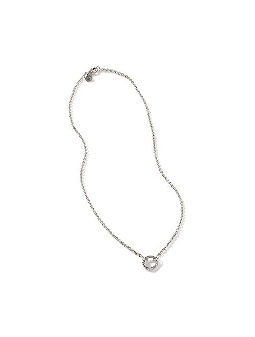 John Hardy Classic Chain Amulet Connector Silver 2.45mm Rolo Chain Necklace