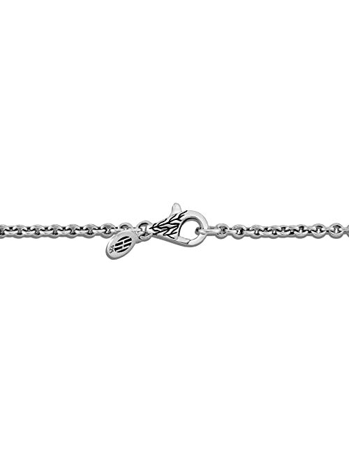 John Hardy Classic Chain Amulet Connector Silver 2.45mm Rolo Chain Necklace