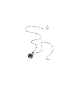 Bamboo Pendant Necklace with Black Sapphire