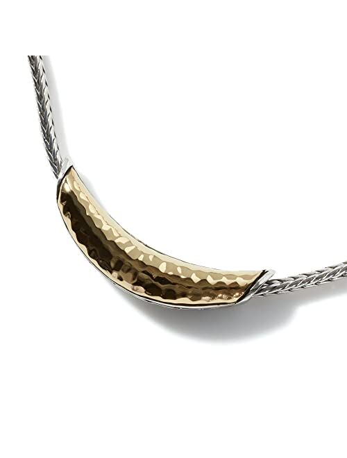 John Hardy WOMEN's Classic Chain Arch Hammered 18K Gold and Silver Necklace, Size 16-18 Adjustable BG