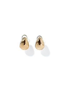 Women's Classic Chain Hammered Gold & Silver Buddha Belly Earrings