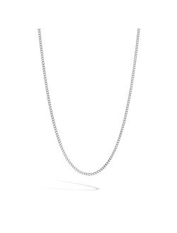 Classic Chain Silver 2.1mm Curb Chain Necklace