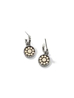 WOMEN's Dot Gold & Silver Small Round Hoop Drop Earrings